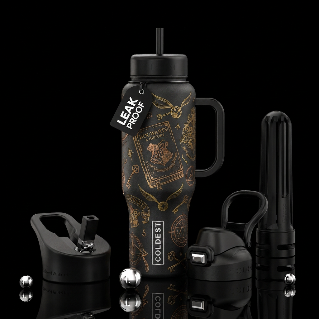 Harry Potter book water bottle design