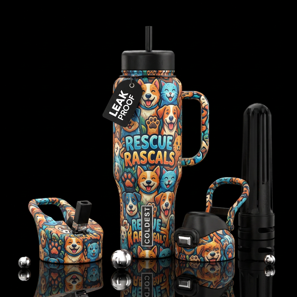 Rescue Rascals water bottle design