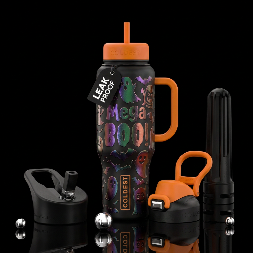 Mega BOO! water bottle design