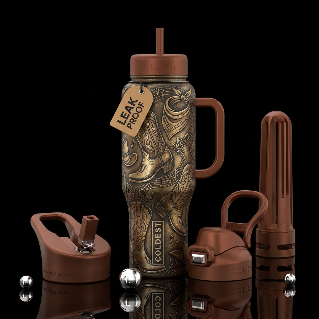 Boot scooting boogie water bottle design