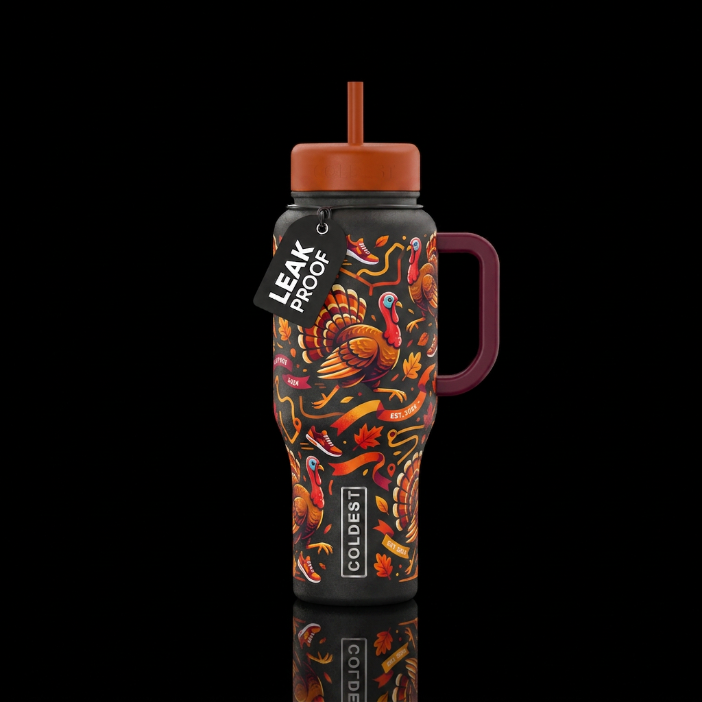 Turkey Trot water bottle design