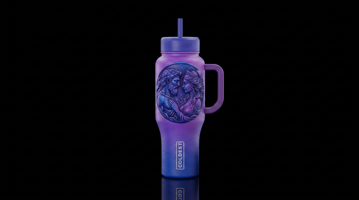 Enos and nyx cameo water bottle design