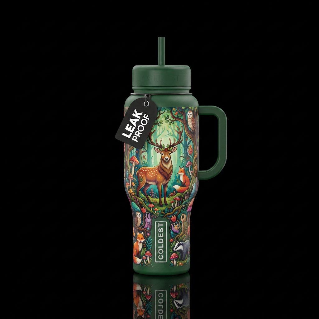 Prince of the forest water bottle design