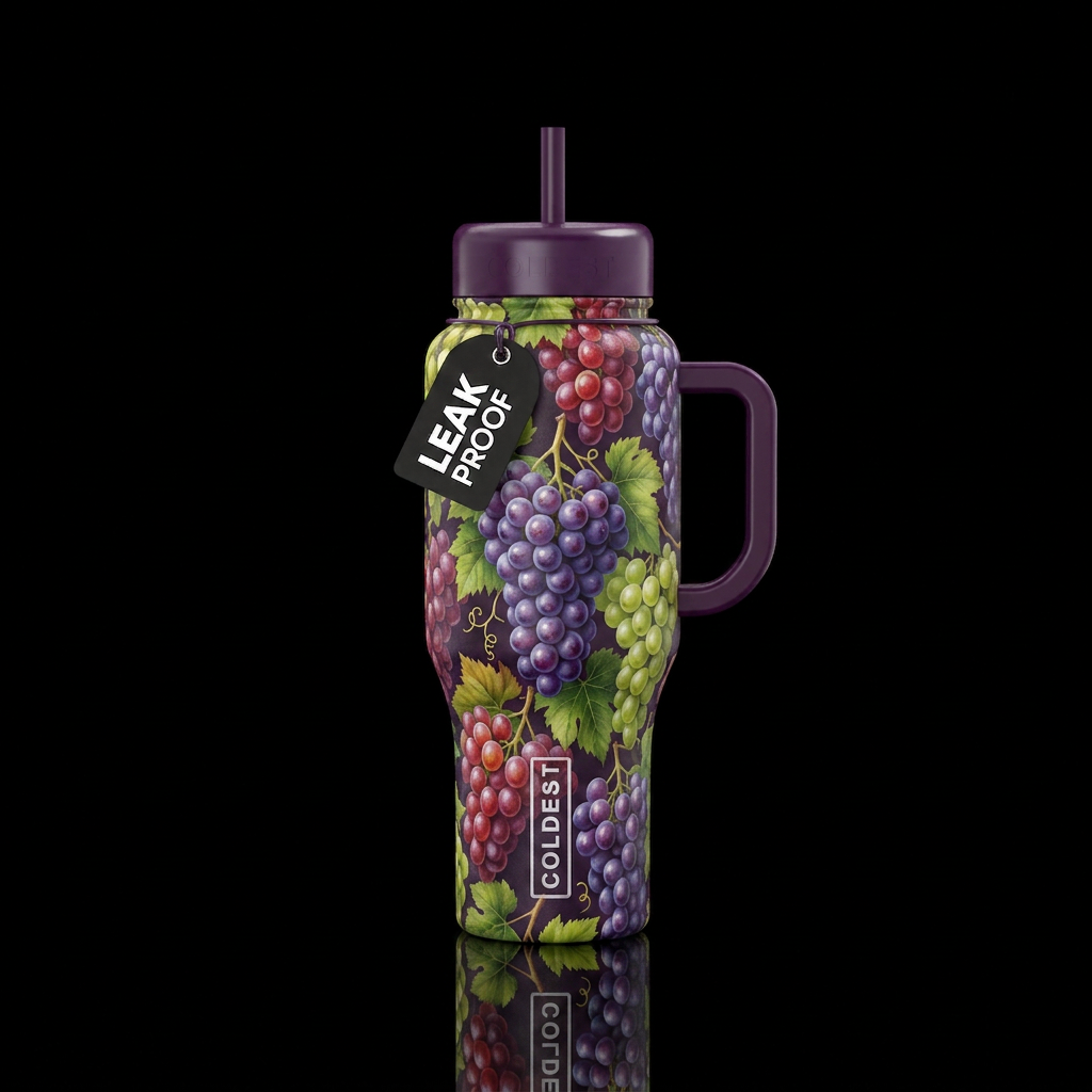 Grapes water bottle design