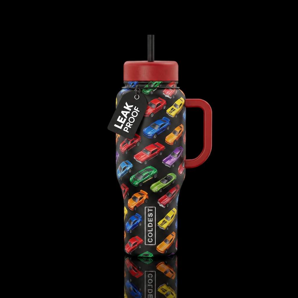 Matchbox cars water bottle design