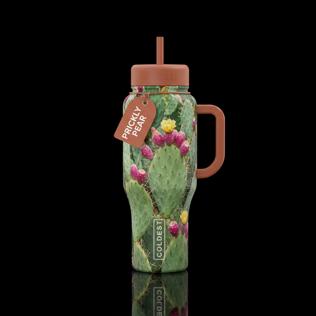 Prickly pear water bottle design
