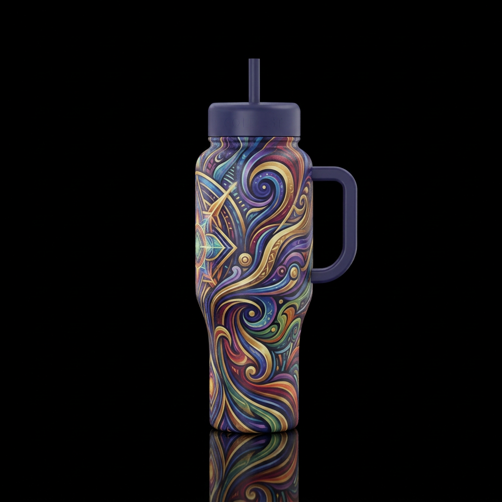 Soul power without words water bottle design