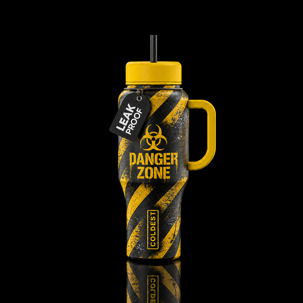 Danger zone water bottle design