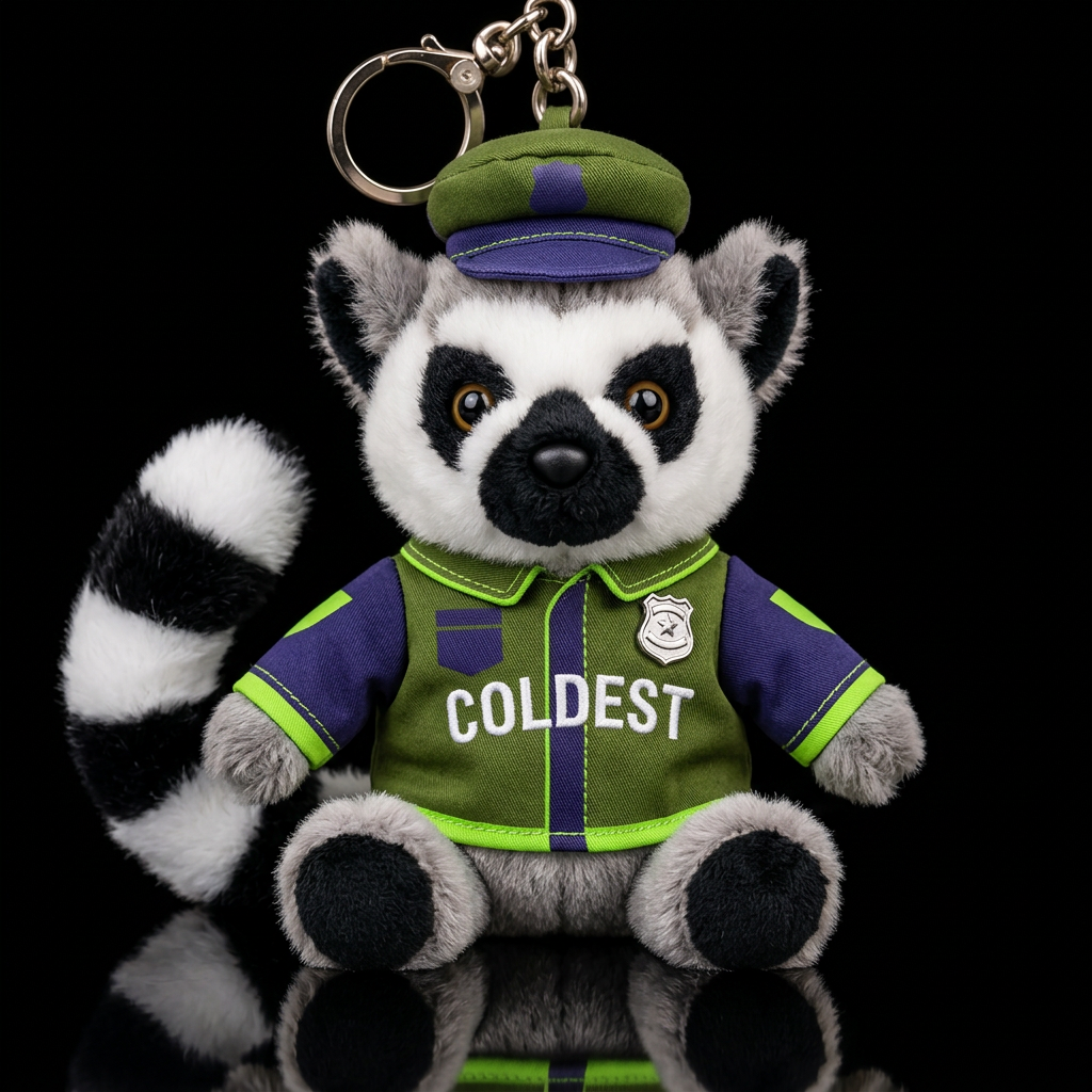 Liam the lemur water bottle design