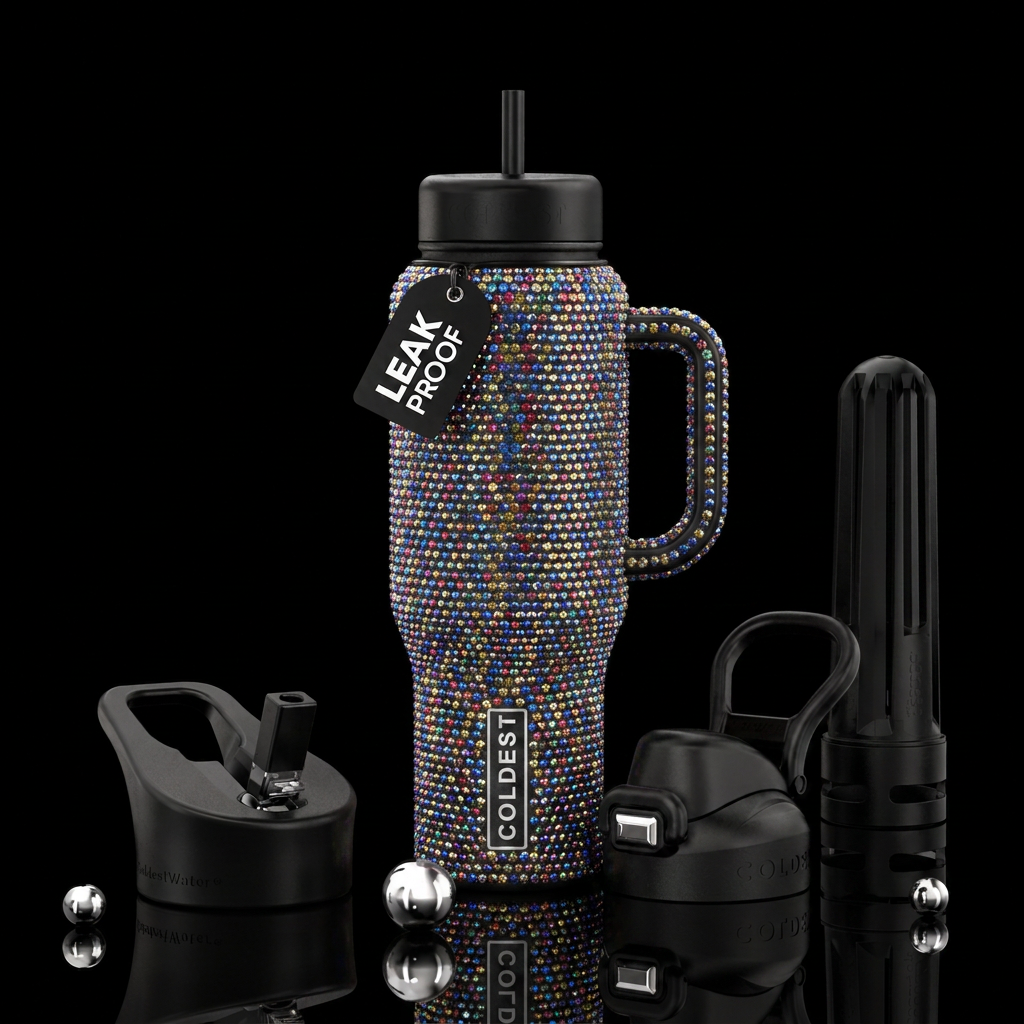 Bling water bottle design