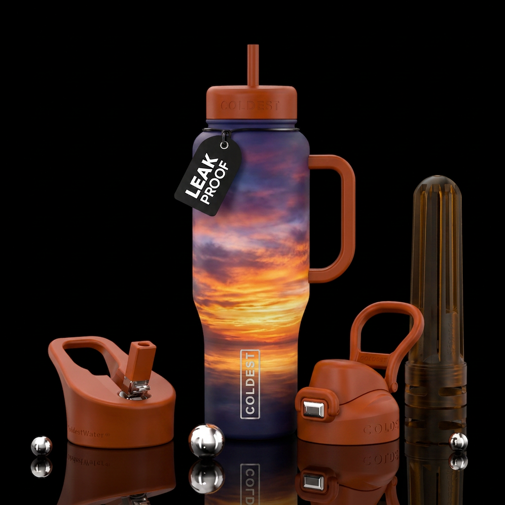 Sunsets water bottle design