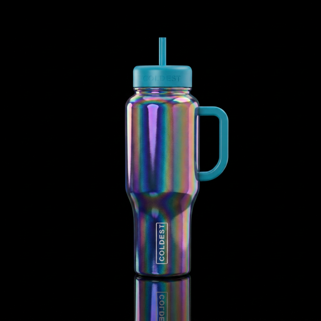 Holographic, beautiul, water bottle design