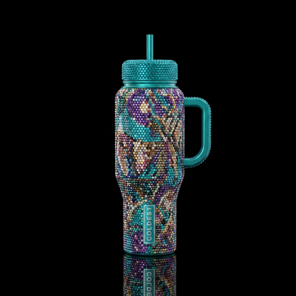 Diamond painting water bottle design