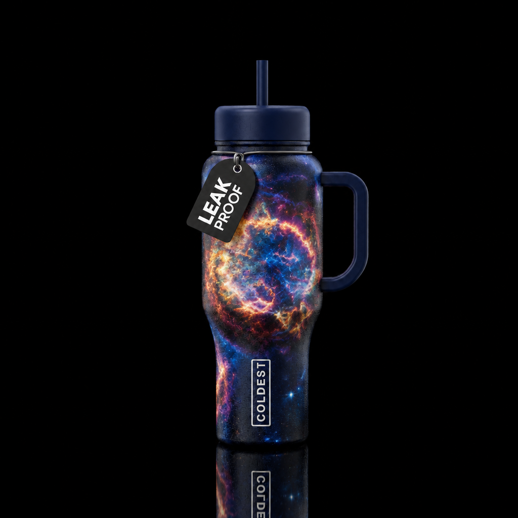 Create a Cassiopeia A super NovA design water bottle design