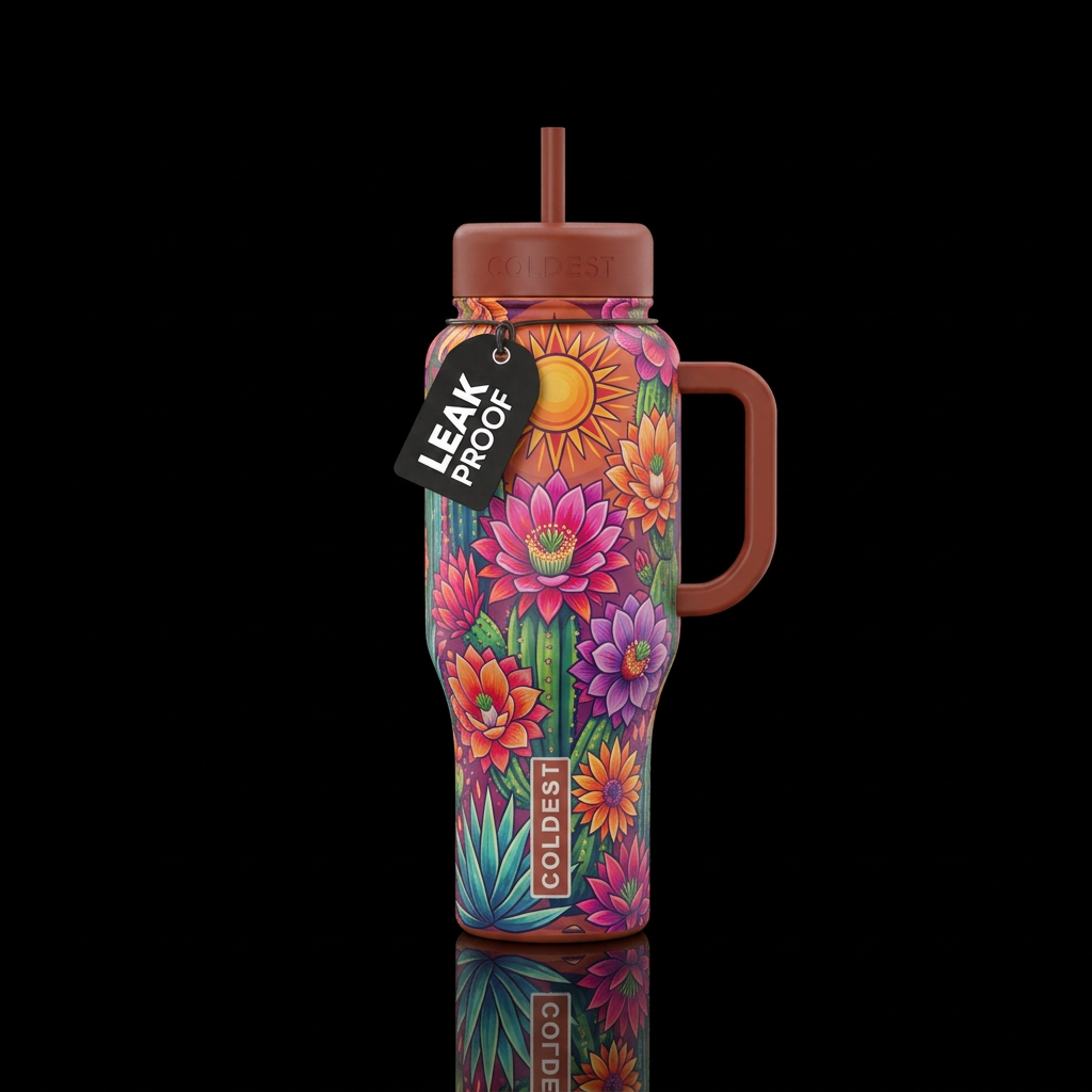 Desert beauty water bottle design