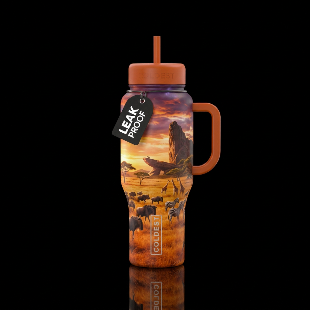 The pridelands water bottle design