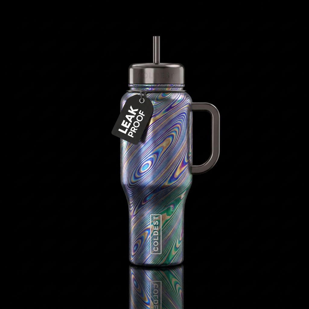 Damascus water bottle design