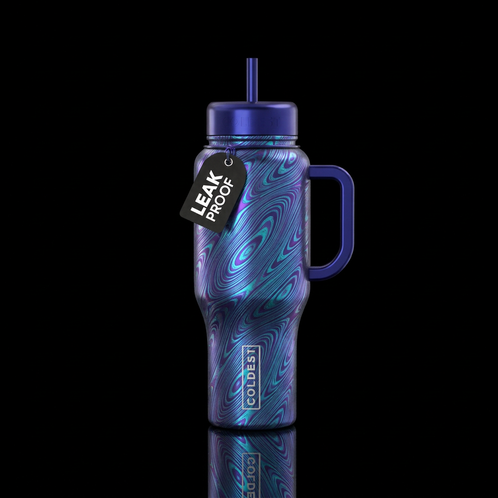 Damascus water bottle design
