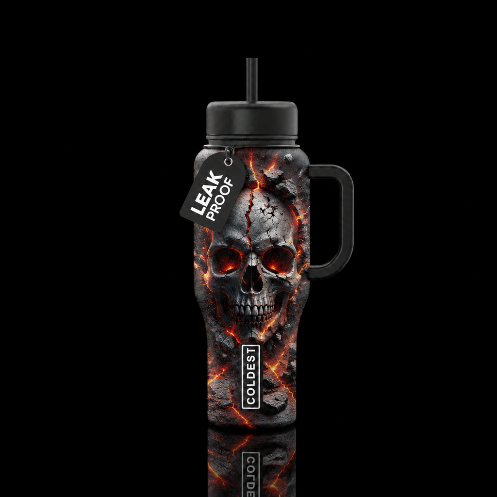Ashes to ashes water bottle design