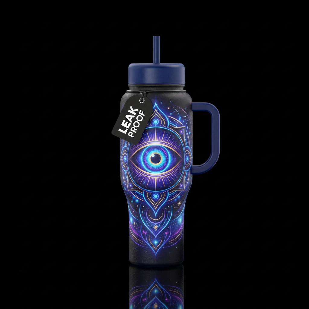 glowie   evil eye water bottle design