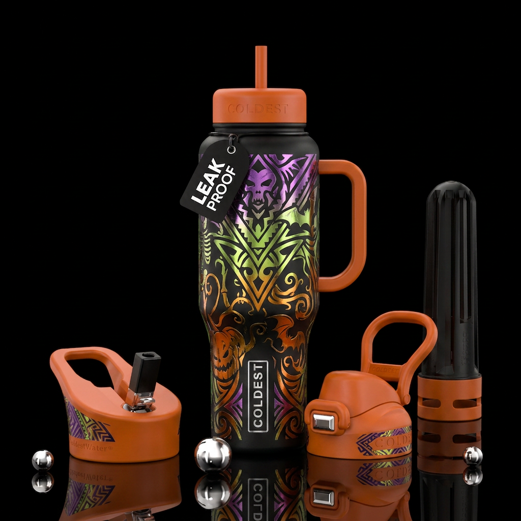 Halloween,  tribal water bottle design