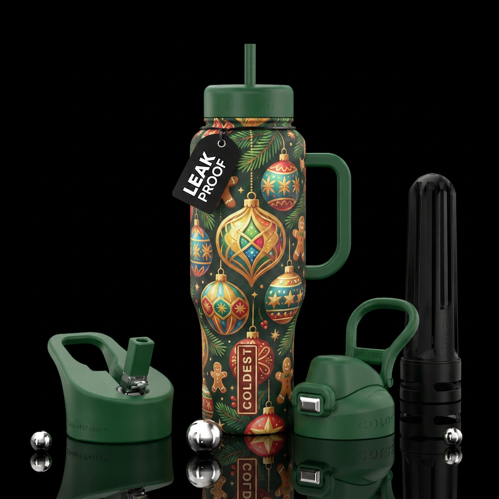 Christmas water bottle design