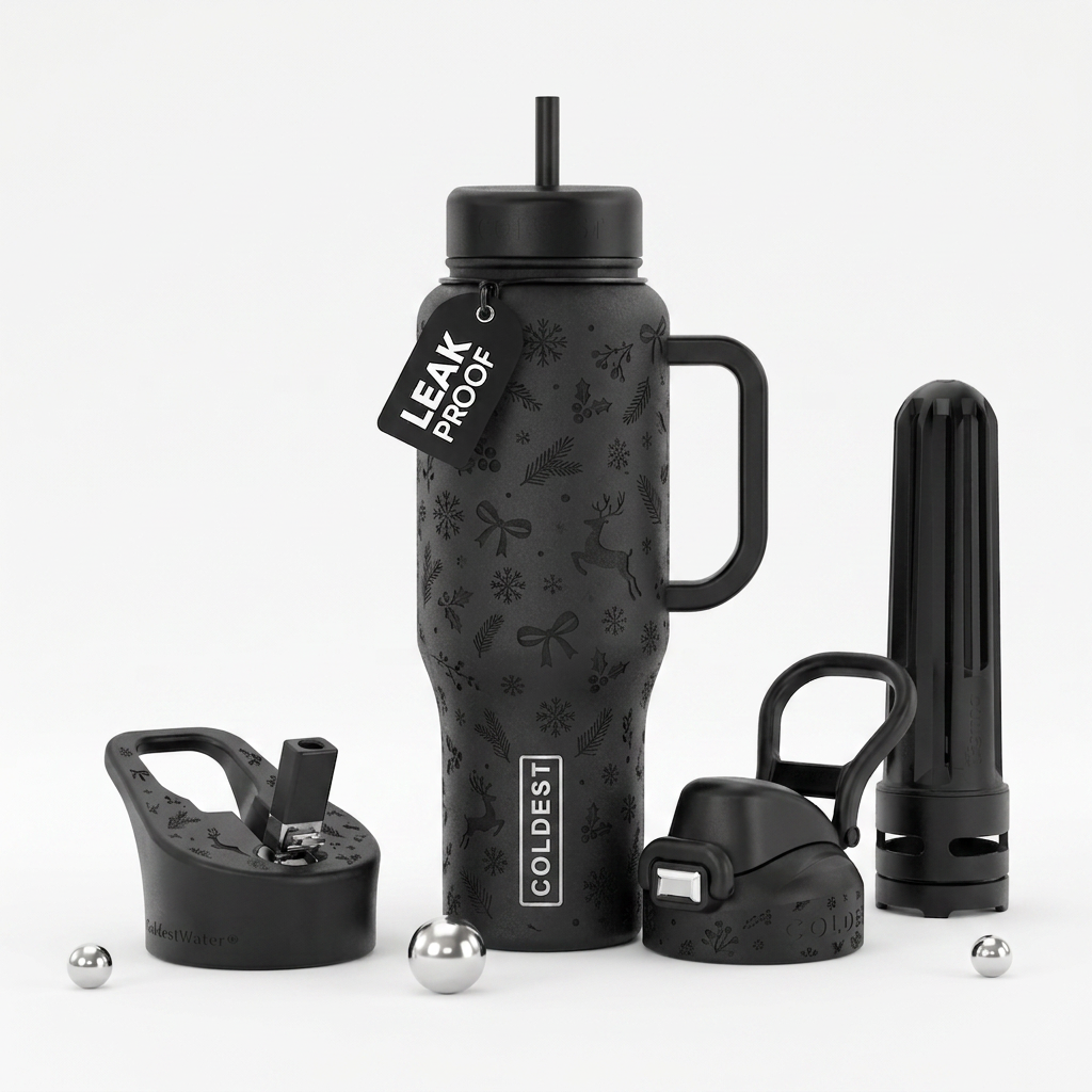 Christmas water bottle design