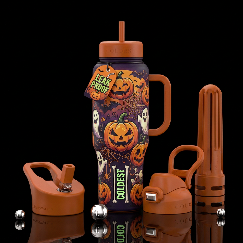 Halloween water bottle design