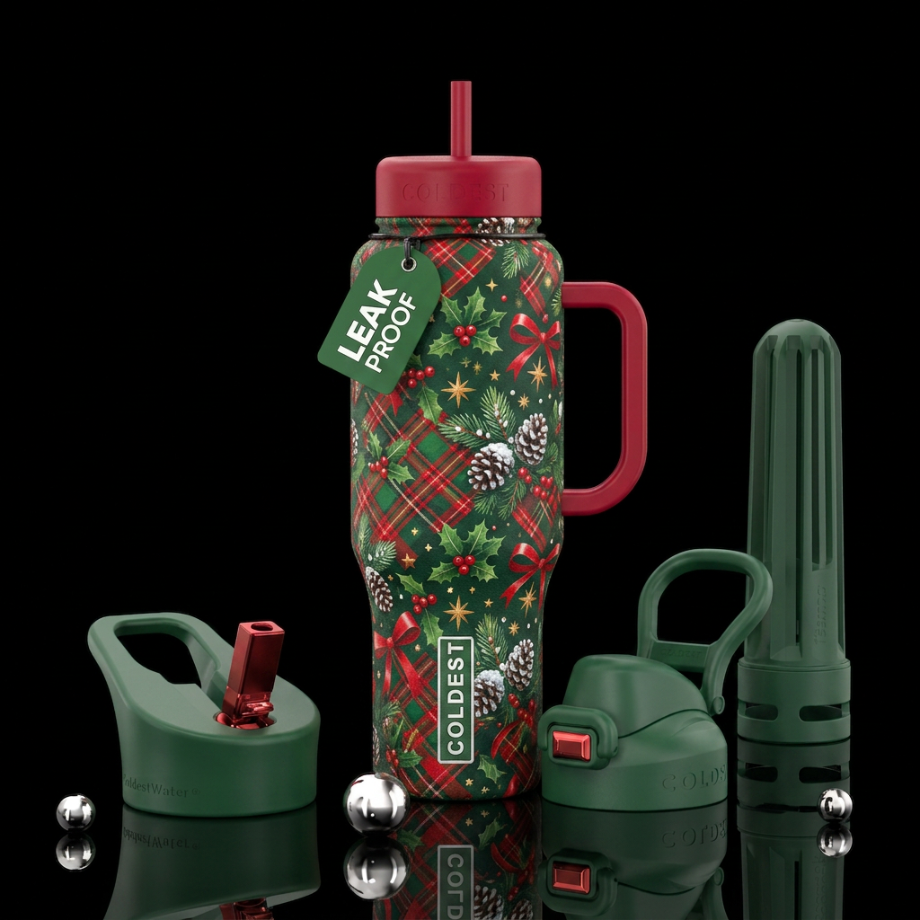 Christmas,  colorful water bottle design