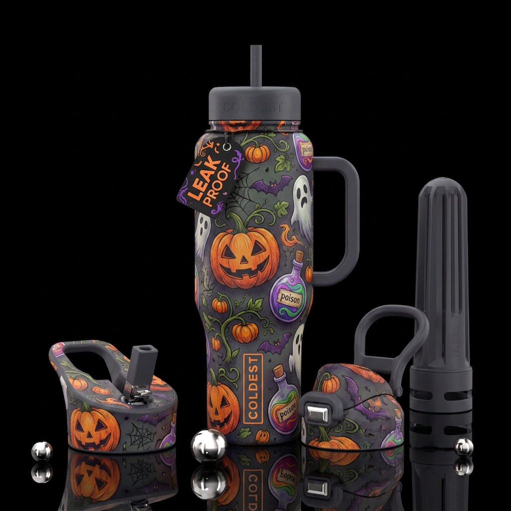 Halloween water bottle design