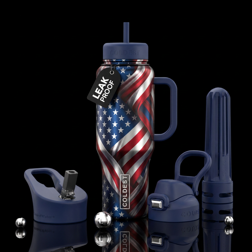 Patriotic water bottle design