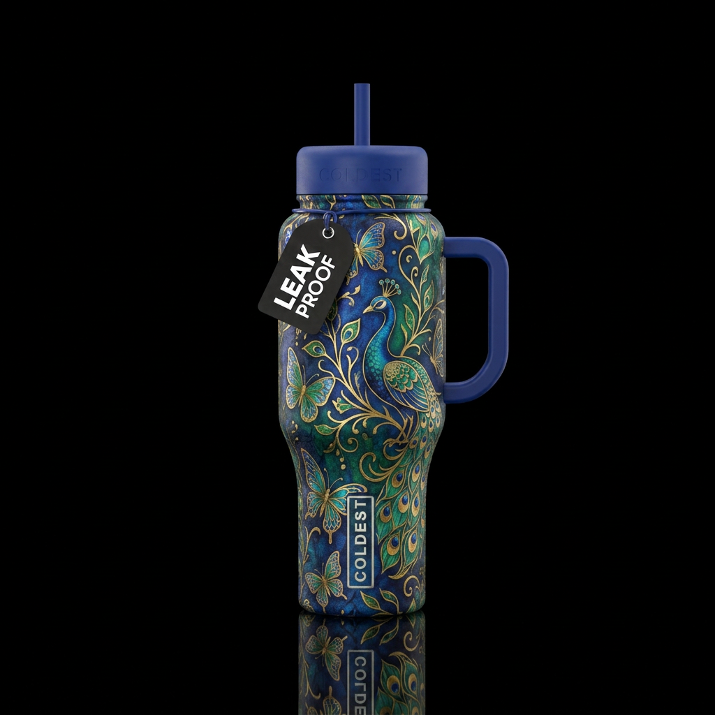 Elegant,  whimsical water bottle design