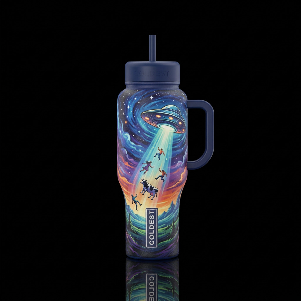 Abduction water bottle design