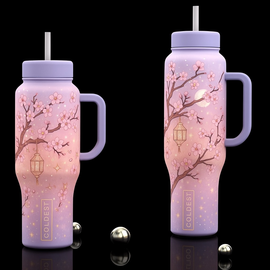 Sakura Dreams water bottle design