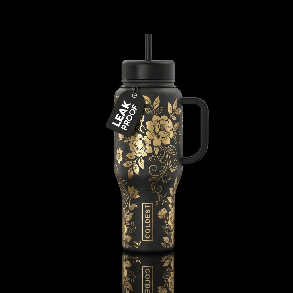 Gilded Garden water bottle design