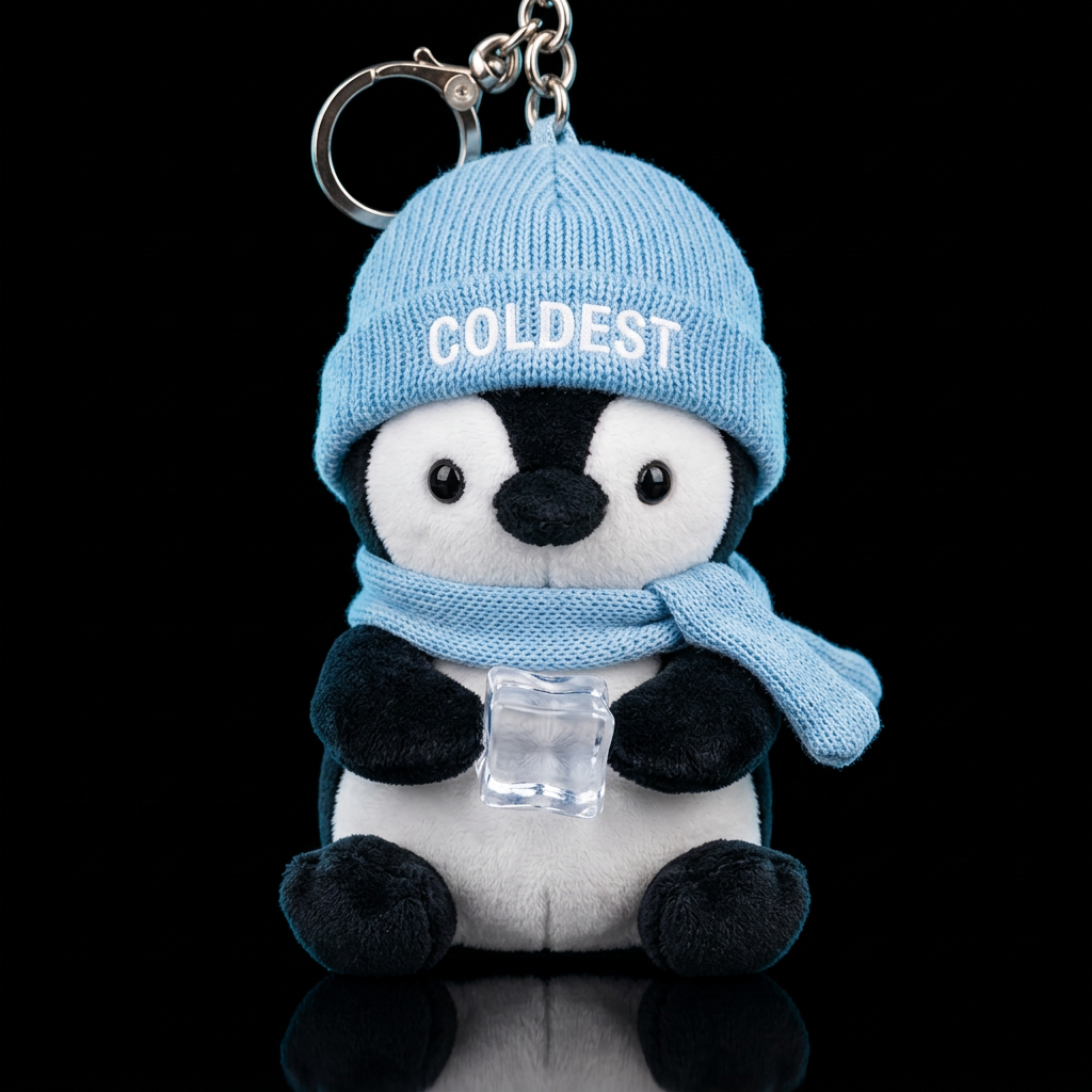Chipper the Penguin water bottle design