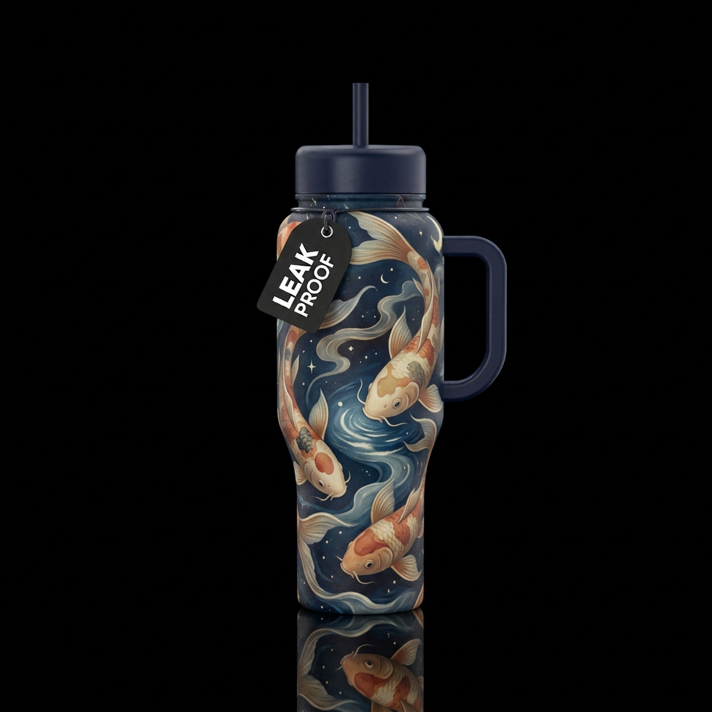 Dream Koi water bottle design