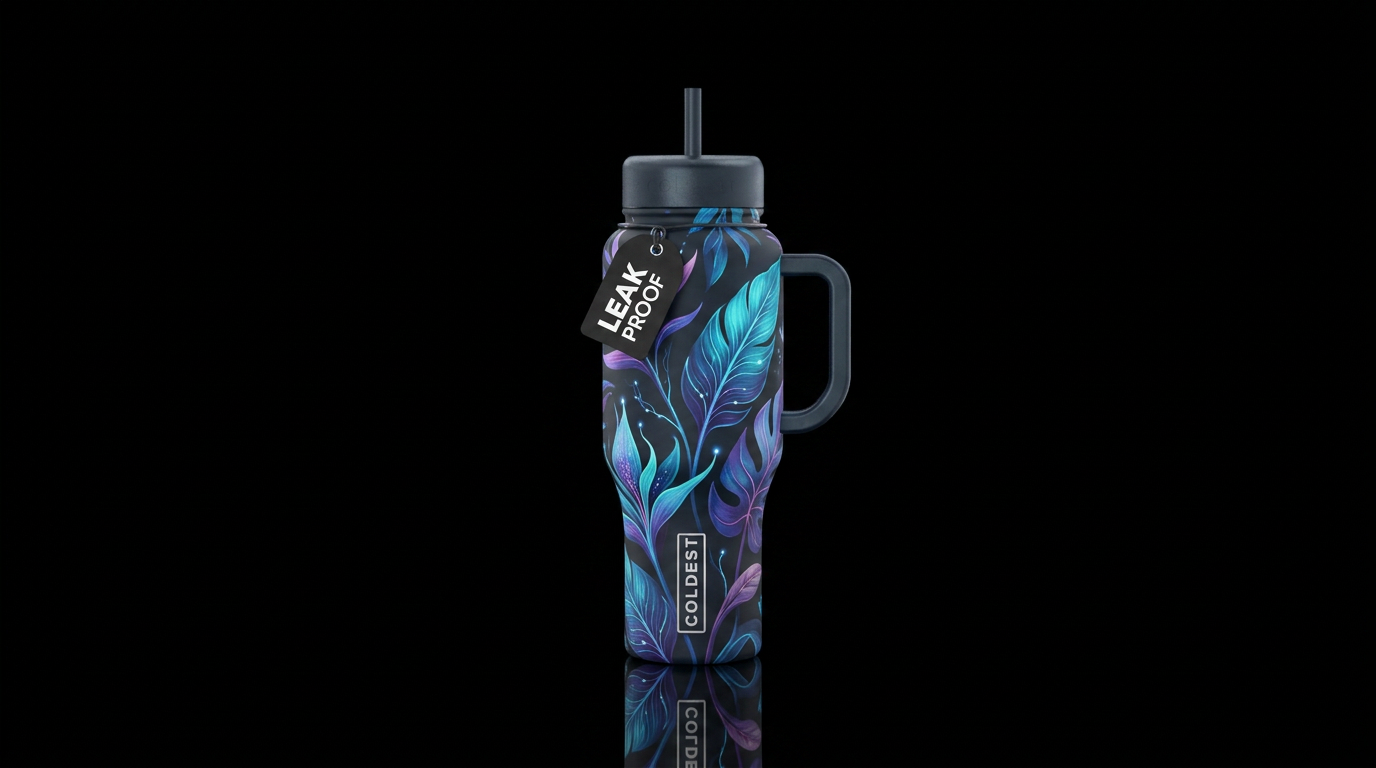 Electric Botanica water bottle design