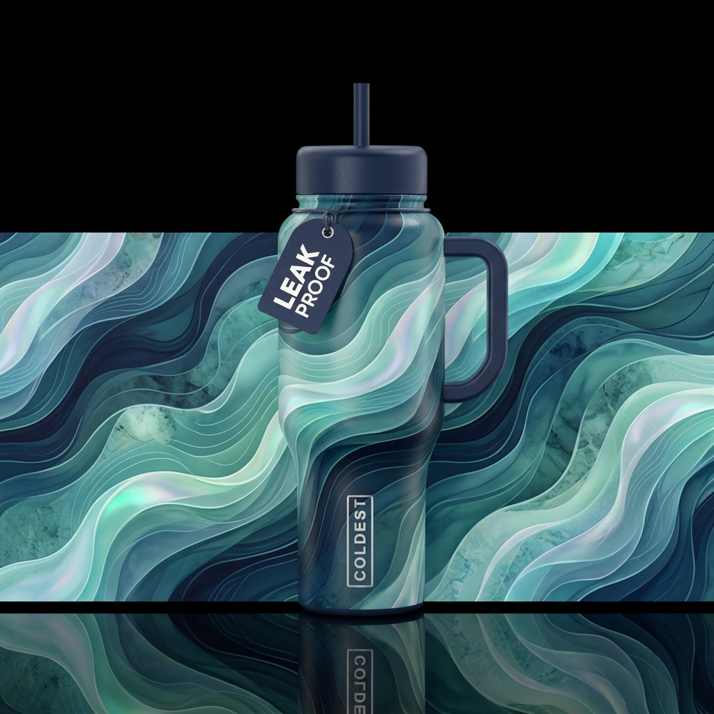 Ocean Currents water bottle design