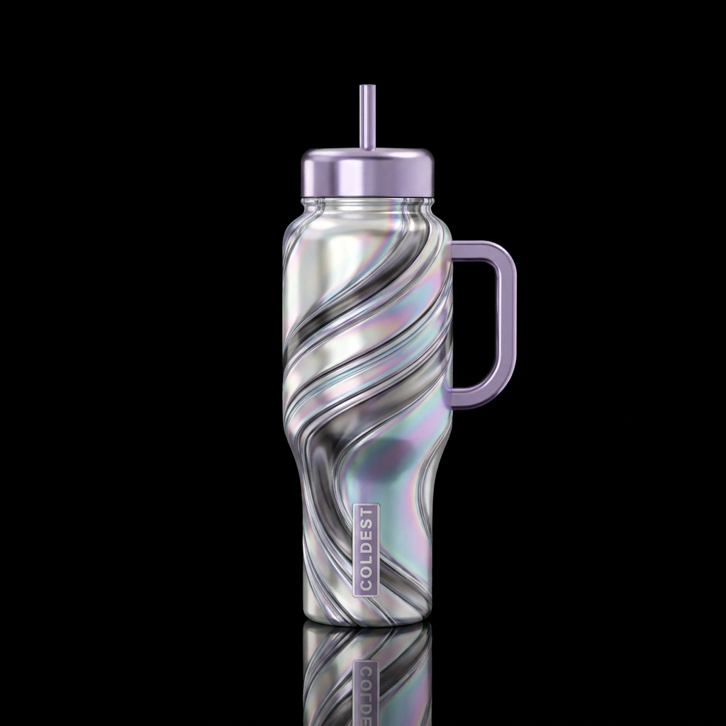 Molten Chrome water bottle design