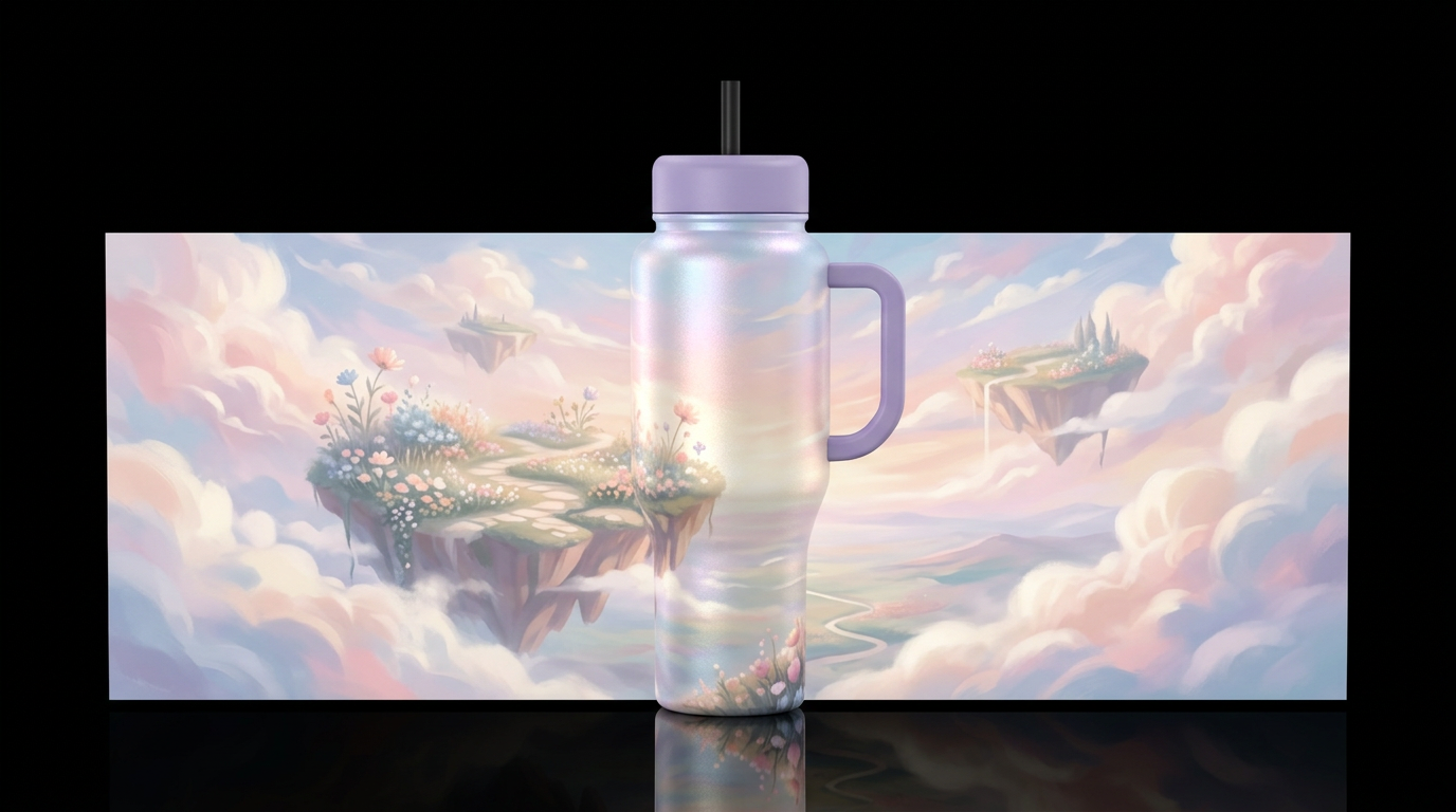 Land in the Sky water bottle design
