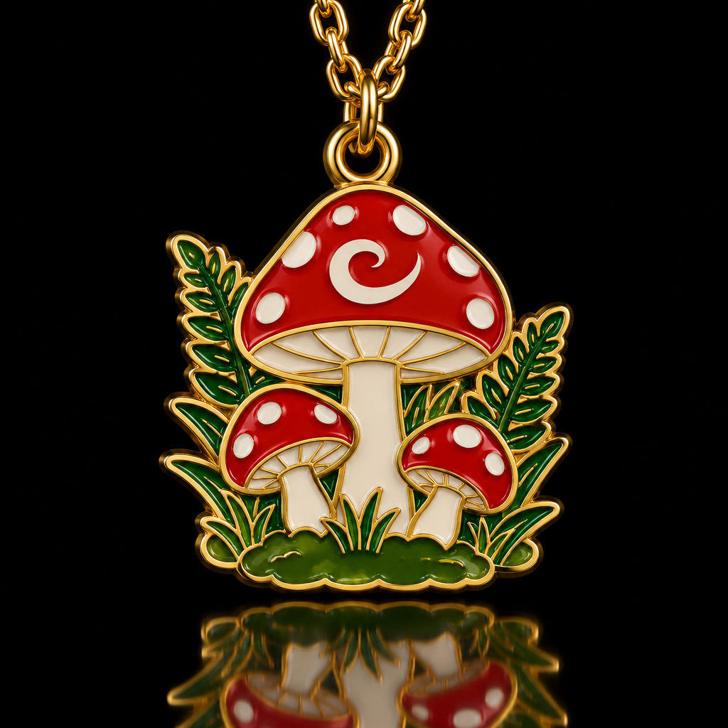 Mushroom Garden water bottle design