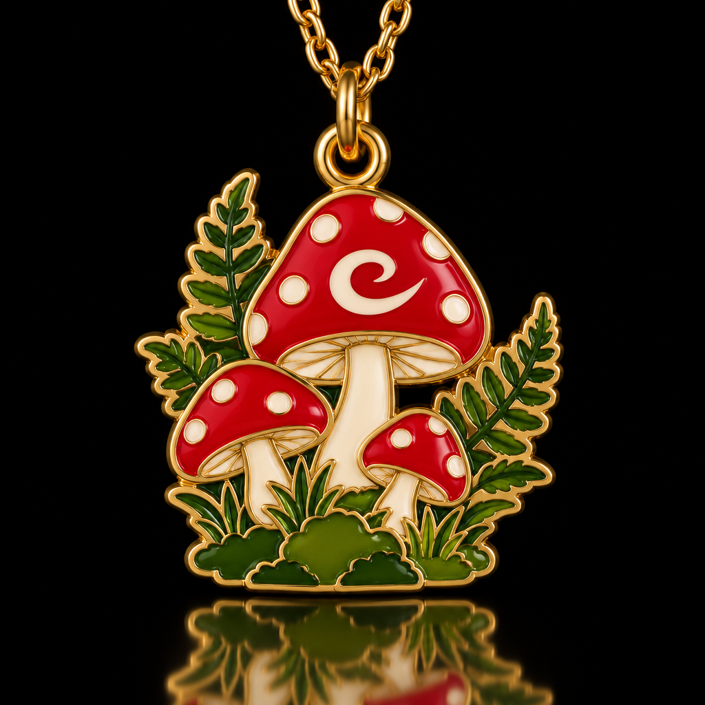 Mushroom Garden (2) water bottle design