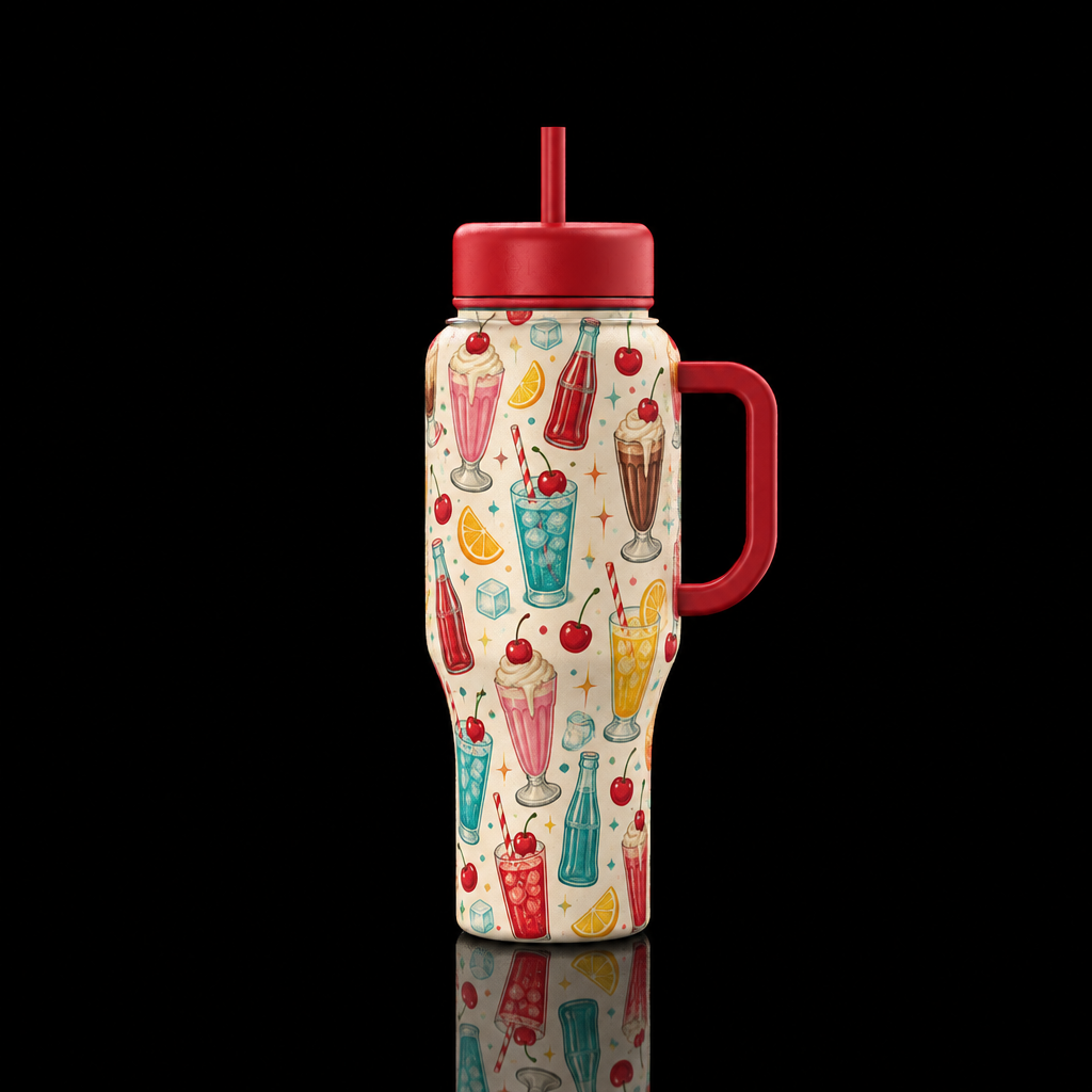 Soda Shop water bottle design