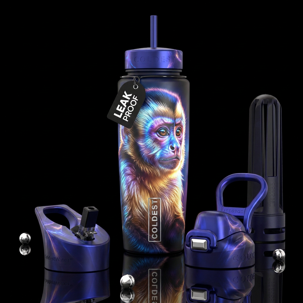 Monkey water bottle design