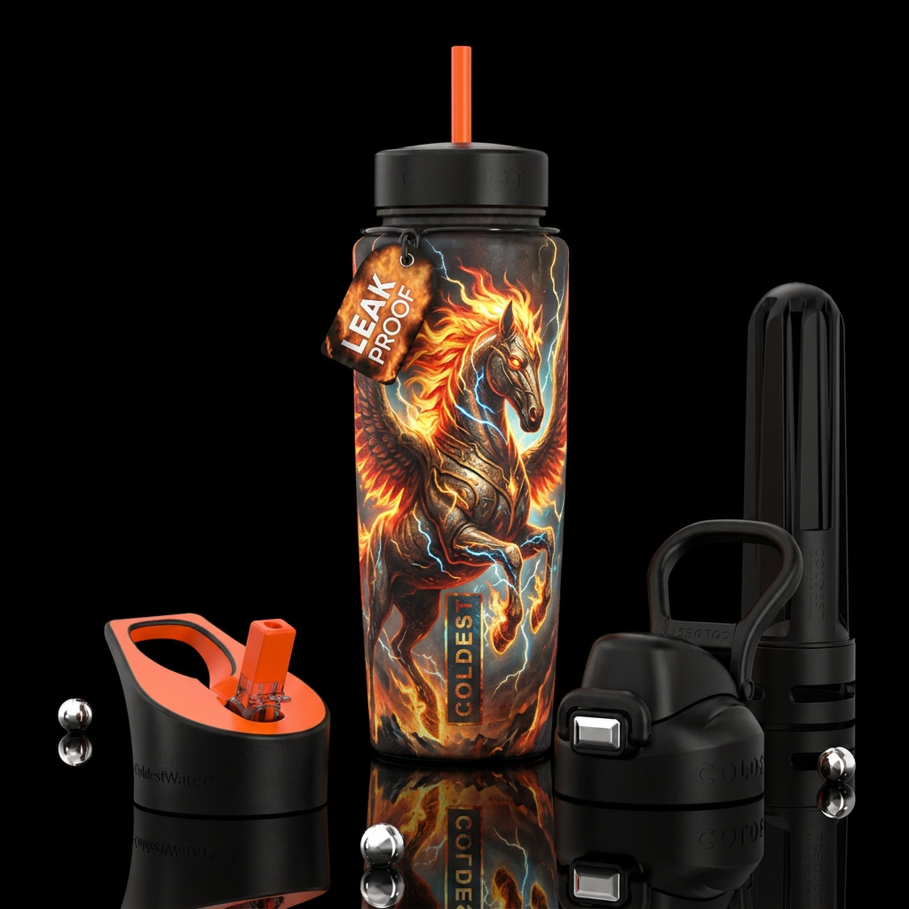 Fire pegasus water bottle design