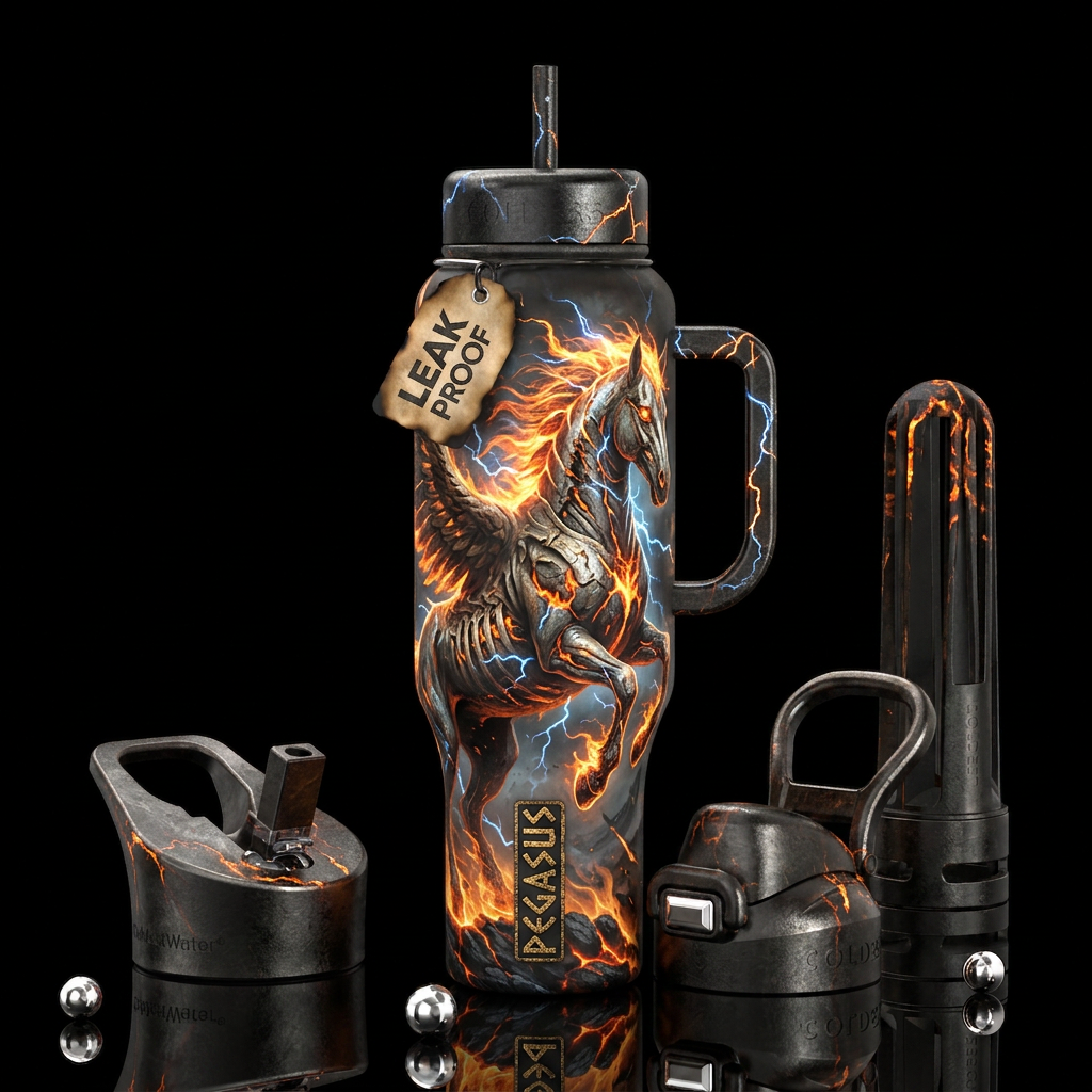 Pegasus water bottle design