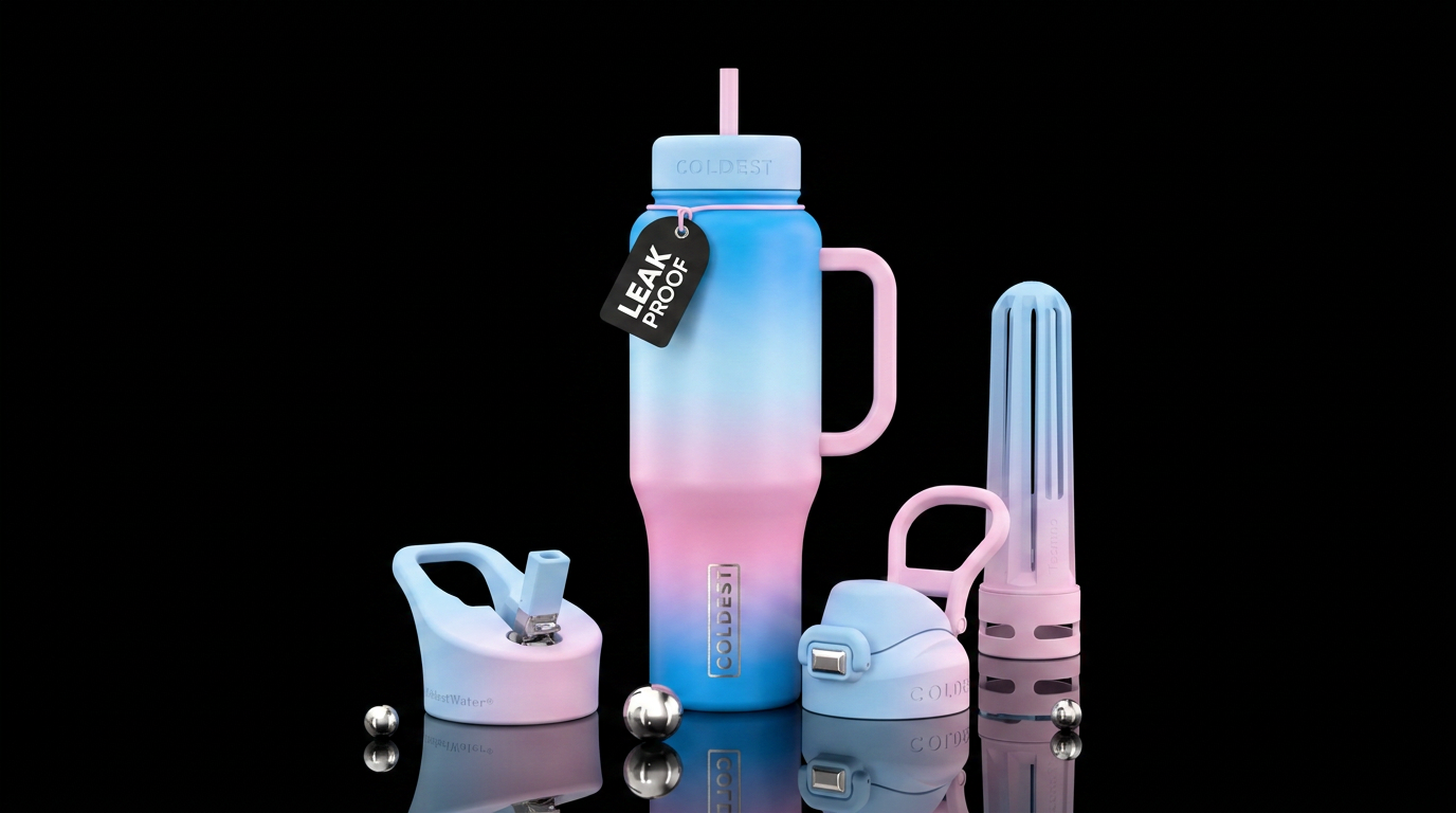 Cotton candy nova water bottle design