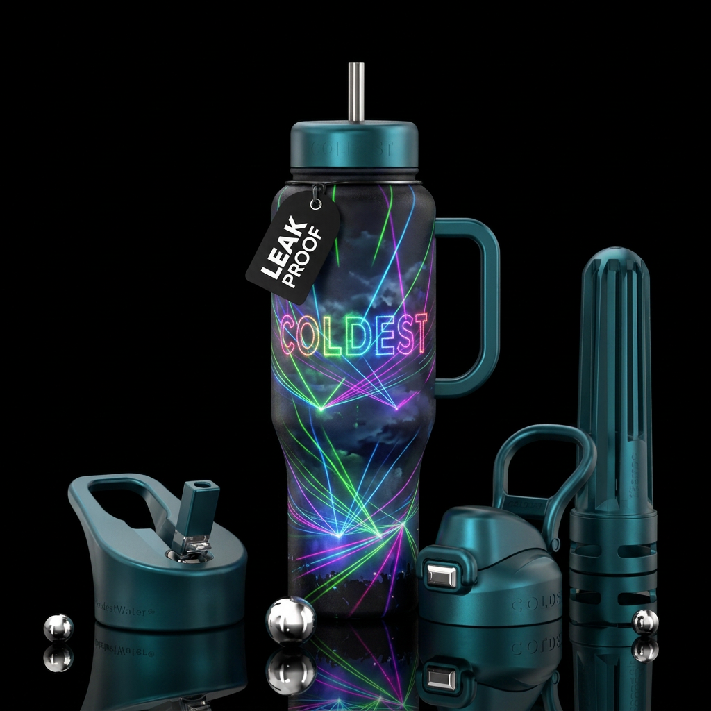 Lazer show water bottle design