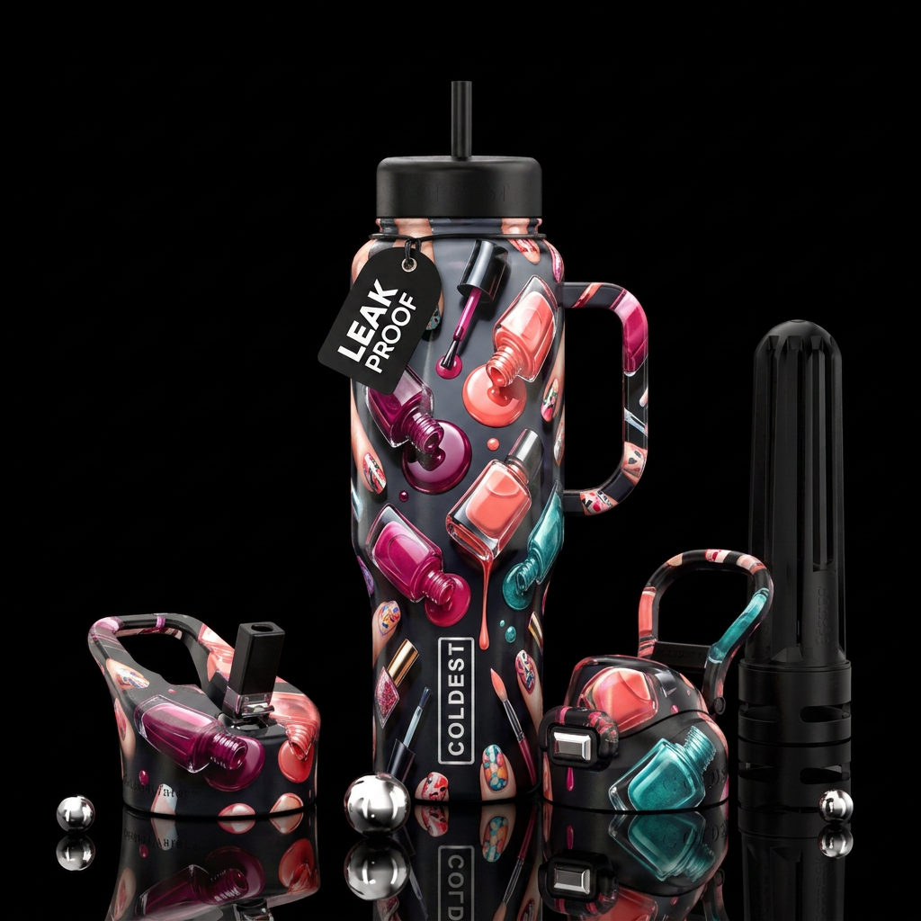 Nails 💅 water bottle design